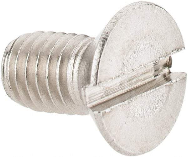 Value Collection - #10-32 UNF, 3/8" OAL Slotted Drive Machine Screw - Flat Head, Grade 18-8 Stainless Steel, Uncoated, Without Washer - Eagle Tool & Supply