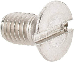 Value Collection - #10-32 UNF, 3/8" OAL Slotted Drive Machine Screw - Flat Head, Grade 18-8 Stainless Steel, Uncoated, Without Washer - Eagle Tool & Supply