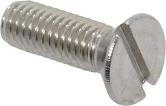 Value Collection - #10-32 UNF, 5/8" OAL Slotted Drive Machine Screw - Flat Head, Grade 18-8 Stainless Steel, Uncoated, Without Washer - Eagle Tool & Supply