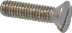 Value Collection - #10-32 UNF, 3/4" OAL Slotted Drive Machine Screw - Flat Head, Grade 18-8 Stainless Steel, Uncoated, Without Washer - Eagle Tool & Supply