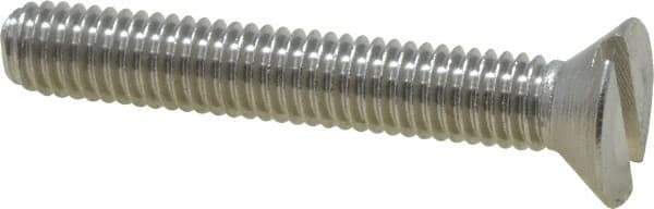 Value Collection - #10-32 UNF, 1-1/4" OAL Slotted Drive Machine Screw - Flat Head, Grade 18-8 Stainless Steel, Uncoated, Without Washer - Eagle Tool & Supply