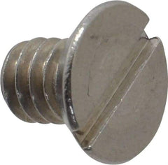 Value Collection - 1/4-20 UNC, 3/8" OAL Slotted Drive Machine Screw - Flat Head, Grade 18-8 Stainless Steel, Uncoated, Without Washer - Eagle Tool & Supply