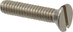 Value Collection - 1/4-20 UNC, 1-1/4" OAL Slotted Drive Machine Screw - Flat Head, Grade 18-8 Stainless Steel, Uncoated, Without Washer - Eagle Tool & Supply