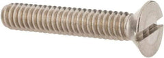 Value Collection - 1/4-20 UNC, 1-1/2" OAL Slotted Drive Machine Screw - Flat Head, Grade 18-8 Stainless Steel, Uncoated, Without Washer - Eagle Tool & Supply
