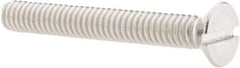 Value Collection - 1/4-20 UNC, 2" OAL Slotted Drive Machine Screw - Flat Head, Grade 18-8 Stainless Steel, Uncoated, Without Washer - Eagle Tool & Supply