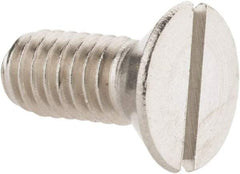 Value Collection - 5/16-18 UNC, 3/4" OAL Slotted Drive Machine Screw - Flat Head, Grade 18-8 Stainless Steel, Uncoated, Without Washer - Eagle Tool & Supply