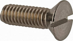 Value Collection - 5/16-18 UNC, 1" OAL Slotted Drive Machine Screw - Flat Head, Grade 18-8 Stainless Steel, Uncoated, Without Washer - Eagle Tool & Supply