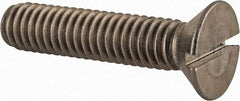 Value Collection - 5/16-18 UNC, 1-1/2" OAL Slotted Drive Machine Screw - Flat Head, Grade 18-8 Stainless Steel, Uncoated, Without Washer - Eagle Tool & Supply