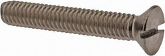 Value Collection - 5/16-18 UNC, 2" OAL Slotted Drive Machine Screw - Flat Head, Grade 18-8 Stainless Steel, Uncoated, Without Washer - Eagle Tool & Supply