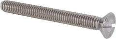 Value Collection - 5/16-18 UNC, 3" OAL Slotted Drive Machine Screw - Flat Head, Grade 18-8 Stainless Steel, Uncoated, Without Washer - Eagle Tool & Supply