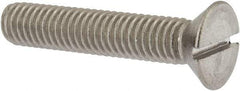 Value Collection - 3/8-16 UNC, 2" OAL Slotted Drive Machine Screw - Flat Head, Grade 18-8 Stainless Steel, Uncoated, Without Washer - Eagle Tool & Supply