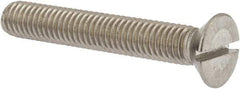 Value Collection - 3/8-16 UNC, 2-1/2" OAL Slotted Drive Machine Screw - Flat Head, Grade 18-8 Stainless Steel, Uncoated, Without Washer - Eagle Tool & Supply
