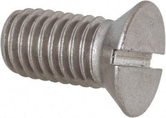 Value Collection - 1/2-13 UNC, 1" OAL Slotted Drive Machine Screw - Flat Head, Grade 18-8 Stainless Steel, Uncoated, Without Washer - Eagle Tool & Supply