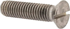 Value Collection - 1/2-13 UNC, 2" OAL Slotted Drive Machine Screw - Flat Head, Grade 18-8 Stainless Steel, Uncoated, Without Washer - Eagle Tool & Supply