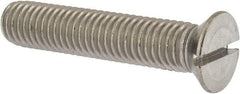 Value Collection - 1/2-13 UNC, 2-1/2" OAL Slotted Drive Machine Screw - Flat Head, Grade 18-8 Stainless Steel, Uncoated, Without Washer - Eagle Tool & Supply
