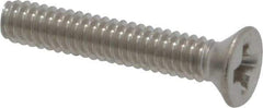 Value Collection - #2-56 UNC, 1/2" OAL Phillips Drive Machine Screw - Flat Head, Grade 18-8 Stainless Steel, Uncoated, Without Washer - Eagle Tool & Supply