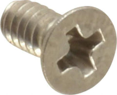 Value Collection - #4-40 UNC, 1/4" OAL Phillips Drive Machine Screw - Flat Head, Grade 18-8 Stainless Steel, Uncoated, Without Washer - Eagle Tool & Supply