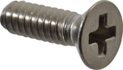 Value Collection - #4-40 UNC, 3/8" OAL Phillips Drive Machine Screw - Flat Head, Grade 18-8 Stainless Steel, Uncoated, Without Washer - Eagle Tool & Supply