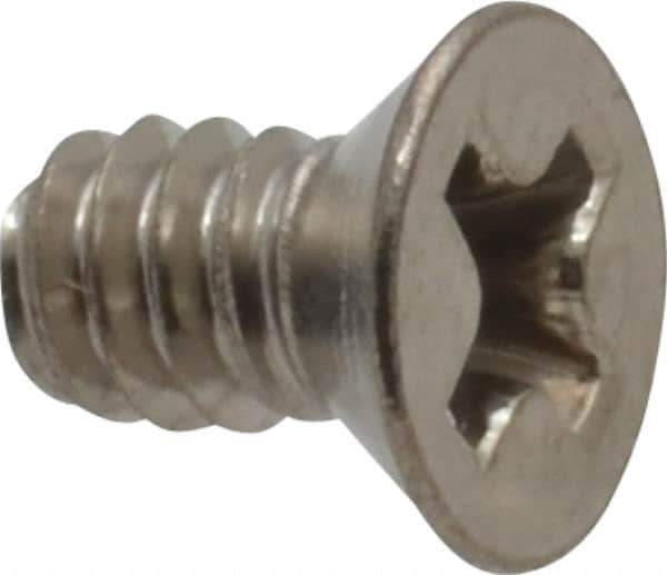 Value Collection - #6-32 UNC, 1/4" OAL Phillips Drive Machine Screw - Flat Head, Grade 18-8 Stainless Steel, Uncoated, Without Washer - Eagle Tool & Supply