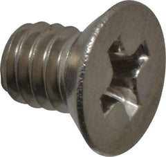 Value Collection - #8-32 UNC, 1/4" OAL Phillips Drive Machine Screw - Flat Head, Grade 18-8 Stainless Steel, Uncoated, Without Washer - Eagle Tool & Supply