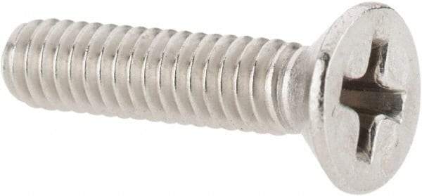 Value Collection - #8-32 UNC, 3/4" OAL Phillips Drive Machine Screw - Flat Head, Grade 18-8 Stainless Steel, Uncoated, Without Washer - Eagle Tool & Supply