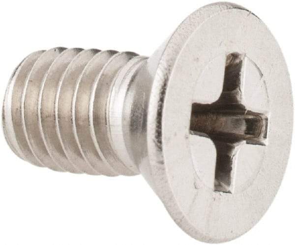 Value Collection - #10-32 UNF, 3/8" OAL Phillips Drive Machine Screw - Flat Head, Grade 18-8 Stainless Steel, Uncoated, Without Washer - Eagle Tool & Supply
