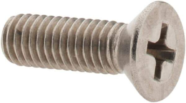 Value Collection - #10-32 UNF, 5/8" OAL Phillips Drive Machine Screw - Flat Head, Grade 18-8 Stainless Steel, Uncoated, Without Washer - Eagle Tool & Supply