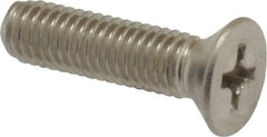 Value Collection - #10-32 UNF, 3/4" OAL Phillips Drive Machine Screw - Flat Head, Grade 18-8 Stainless Steel, Uncoated, Without Washer - Eagle Tool & Supply