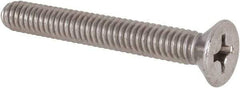 Value Collection - 1/4-20 UNC, 2" OAL Phillips Drive Machine Screw - Flat Head, Grade 18-8 Stainless Steel, Uncoated, Without Washer - Eagle Tool & Supply