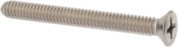 Value Collection - 1/4-20 UNC, 2-1/2" OAL Phillips Drive Machine Screw - Flat Head, Grade 18-8 Stainless Steel, Uncoated, Without Washer - Eagle Tool & Supply