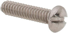 Value Collection - #2-56 UNC, 3/8" Length Under Head Slotted Drive Machine Screw - Round Head, Grade 18-8 Stainless Steel, Uncoated, Without Washer - Eagle Tool & Supply
