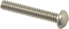 Value Collection - #2-56 UNC, 1/2" Length Under Head Slotted Drive Machine Screw - Round Head, Grade 18-8 Stainless Steel, Uncoated, Without Washer - Eagle Tool & Supply