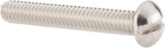 Value Collection - #12-24 UNC, 1-1/2" Length Under Head Slotted Drive Machine Screw - Round Head, Grade 18-8 Stainless Steel, Uncoated, Without Washer - Eagle Tool & Supply
