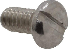 Value Collection - #2-56 UNC, 3/16" Length Under Head Slotted Drive Machine Screw - Pan Head, Grade 18-8 Stainless Steel, Uncoated, Without Washer - Eagle Tool & Supply