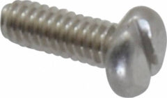 Value Collection - #2-56 UNC, 1/4" Length Under Head Slotted Drive Machine Screw - Pan Head, Grade 18-8 Stainless Steel, Uncoated, Without Washer - Eagle Tool & Supply