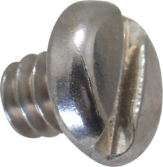Value Collection - #4-40 UNC, 1/8" Length Under Head Slotted Drive Machine Screw - Pan Head, Grade 18-8 Stainless Steel, Uncoated, Without Washer - Eagle Tool & Supply
