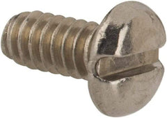 Value Collection - #4-40 UNC, 1/4" Length Under Head Slotted Drive Machine Screw - Pan Head, Grade 18-8 Stainless Steel, Uncoated, Without Washer - Eagle Tool & Supply