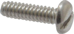 Value Collection - #6-32 UNC, 1/2" Length Under Head Slotted Drive Machine Screw - Pan Head, Grade 18-8 Stainless Steel, Uncoated, Without Washer - Eagle Tool & Supply