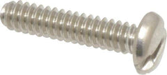 Value Collection - #6-32 UNC, 5/8" Length Under Head Slotted Drive Machine Screw - Pan Head, Grade 18-8 Stainless Steel, Uncoated, Without Washer - Eagle Tool & Supply