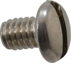 Value Collection - #8-32 UNC, 1/4" Length Under Head Slotted Drive Machine Screw - Pan Head, Grade 18-8 Stainless Steel, Uncoated, Without Washer - Eagle Tool & Supply