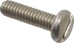 Value Collection - #8-32 UNC, 5/8" Length Under Head Slotted Drive Machine Screw - Pan Head, Grade 18-8 Stainless Steel, Uncoated, Without Washer - Eagle Tool & Supply