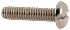 Value Collection - #8-32 UNC, 3/4" Length Under Head Slotted Drive Machine Screw - Pan Head, Grade 18-8 Stainless Steel, Uncoated, Without Washer - Eagle Tool & Supply