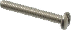 Value Collection - #8-32 UNC, 1-1/4" Length Under Head Slotted Drive Machine Screw - Pan Head, Grade 18-8 Stainless Steel, Uncoated, Without Washer - Eagle Tool & Supply