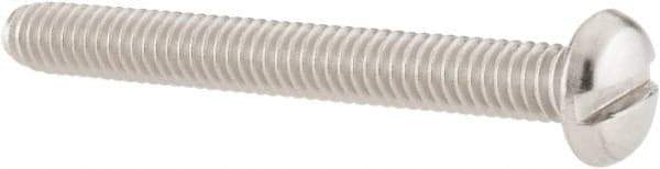 Value Collection - #8-32 UNC, 1-1/2" Length Under Head Slotted Drive Machine Screw - Pan Head, Grade 18-8 Stainless Steel, Uncoated, Without Washer - Eagle Tool & Supply