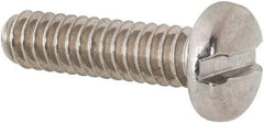Value Collection - #10-24 UNC, 3/4" Length Under Head Slotted Drive Machine Screw - Pan Head, Grade 18-8 Stainless Steel, Uncoated, Without Washer - Eagle Tool & Supply
