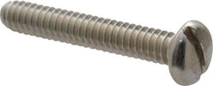 Value Collection - #10-24 UNC, 1-1/4" Length Under Head Slotted Drive Machine Screw - Pan Head, Grade 18-8 Stainless Steel, Uncoated, Without Washer - Eagle Tool & Supply