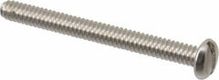 Value Collection - #10-24 UNC, 2" Length Under Head Slotted Drive Machine Screw - Pan Head, Grade 18-8 Stainless Steel, Uncoated, Without Washer - Eagle Tool & Supply