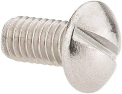 Value Collection - #10-32 UNF, 3/8" Length Under Head Slotted Drive Machine Screw - Pan Head, Grade 18-8 Stainless Steel, Uncoated, Without Washer - Eagle Tool & Supply