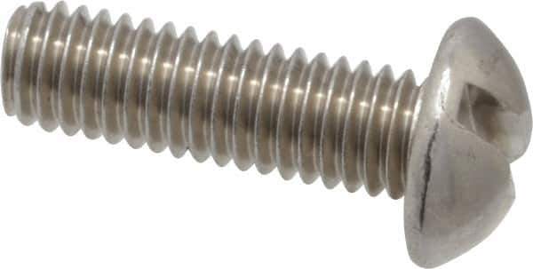 Value Collection - #10-32 UNF, 5/8" Length Under Head Slotted Drive Machine Screw - Pan Head, Grade 18-8 Stainless Steel, Uncoated, Without Washer - Eagle Tool & Supply