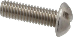 Value Collection - #10-32 UNF, 5/8" Length Under Head Slotted Drive Machine Screw - Pan Head, Grade 18-8 Stainless Steel, Uncoated, Without Washer - Eagle Tool & Supply